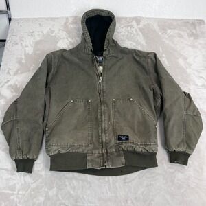 Walls Workwear Jacket Mens XL Brown/Green Canvas Chore Grunge Utility Outdoor